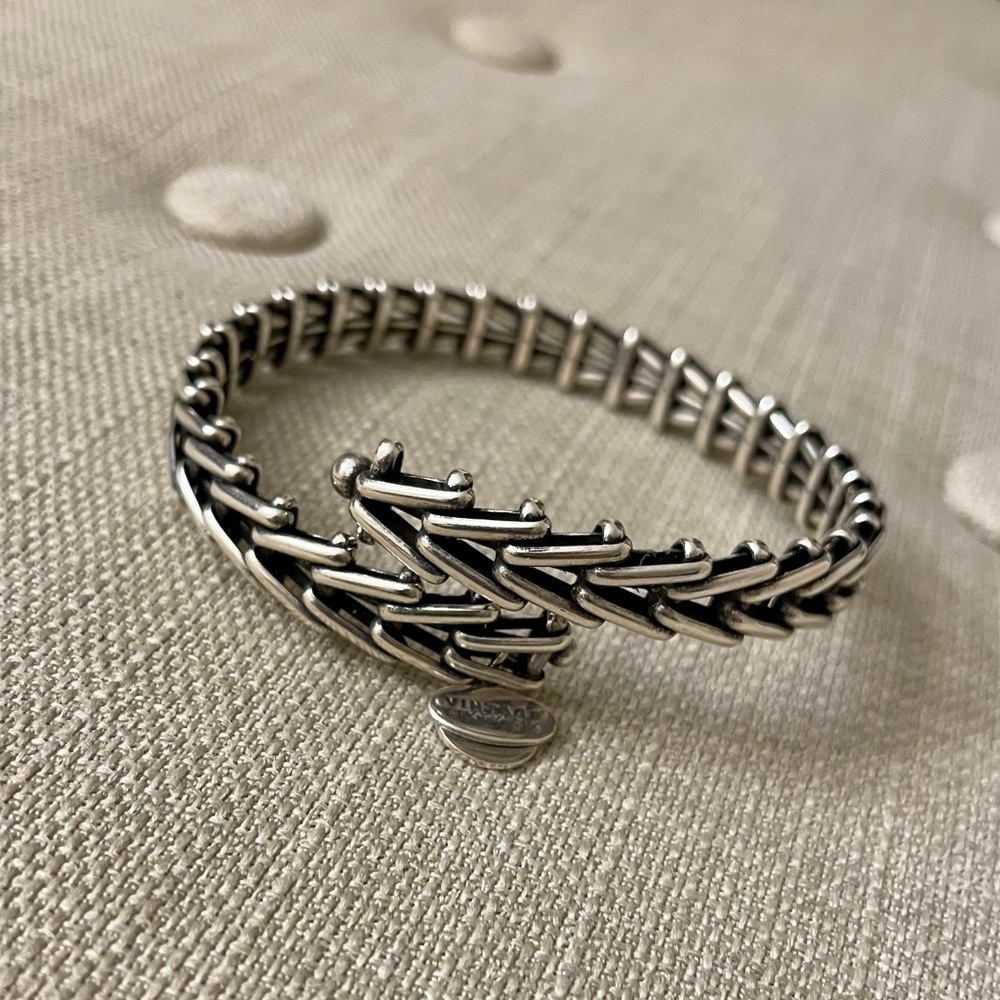 Alex and Ani Gypsy 66 Silver Wrap Bangle Bracelet